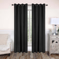 Superior Solid Insulated Thermal Blackout Grommet Curtain Panel Pair