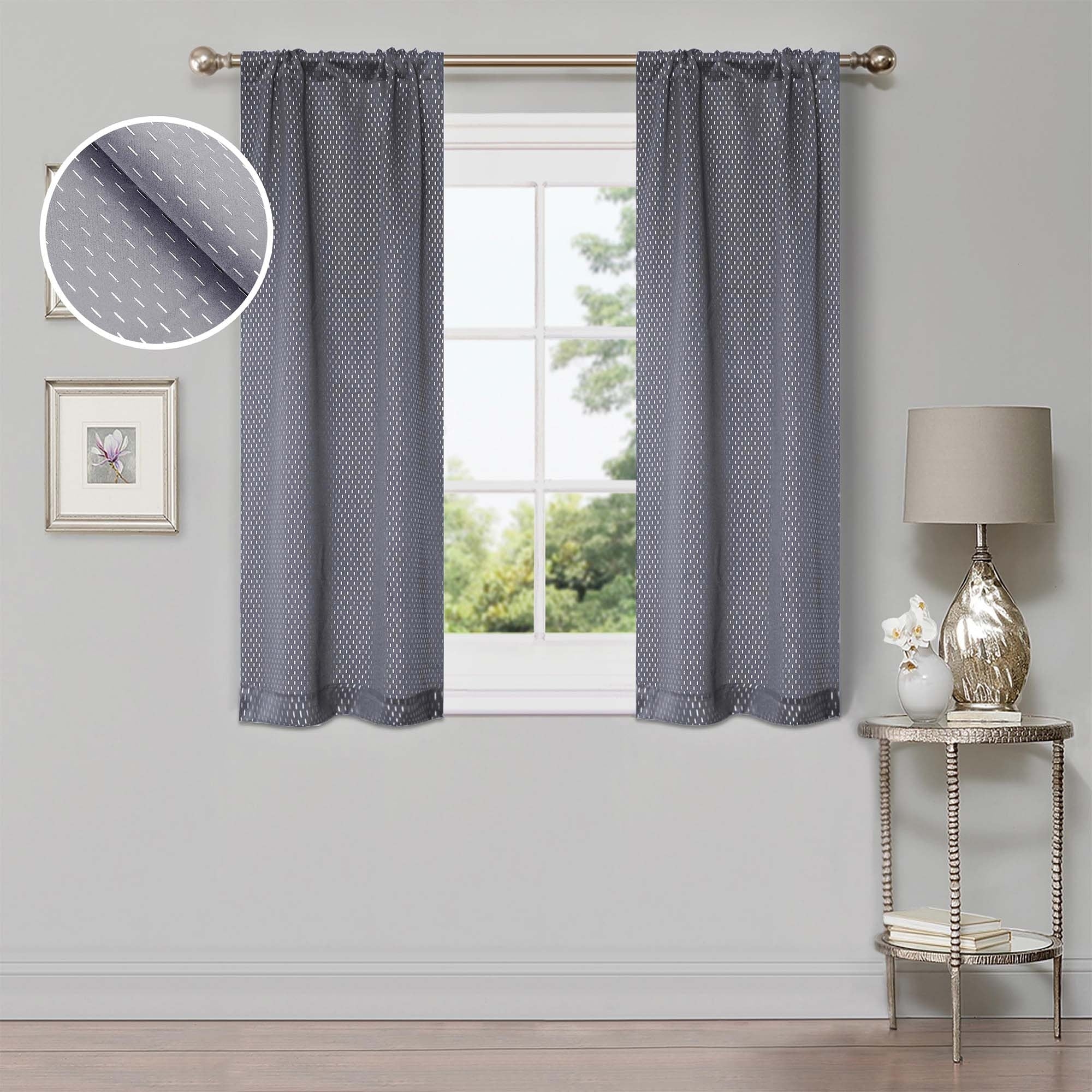Superior Shimmer Insulated Thermal Blackout Grommet Curtain Panel Pair