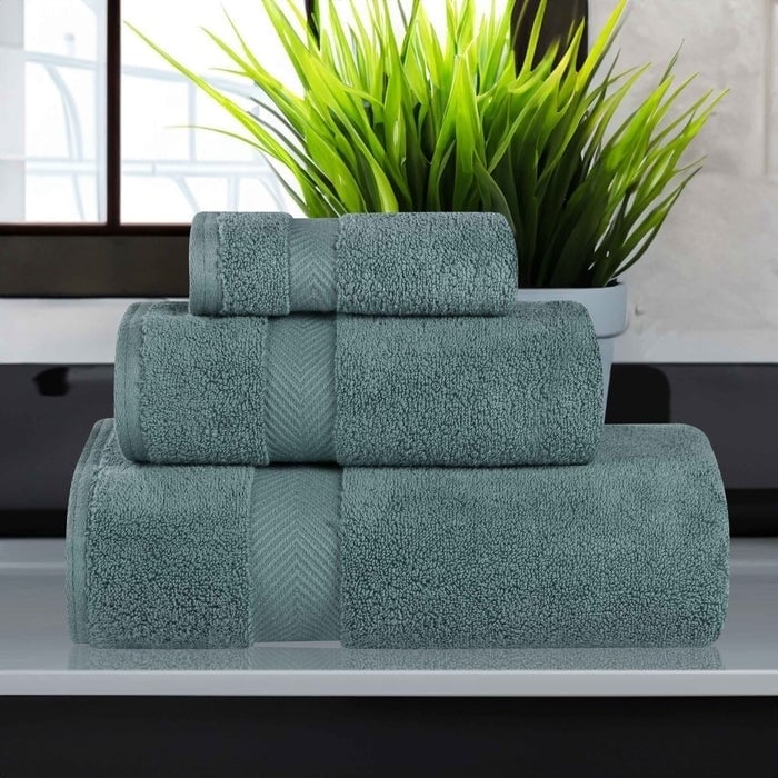 Superior Super Soft Absorbent Zero Twist Cotton 3 Piece Towel Set