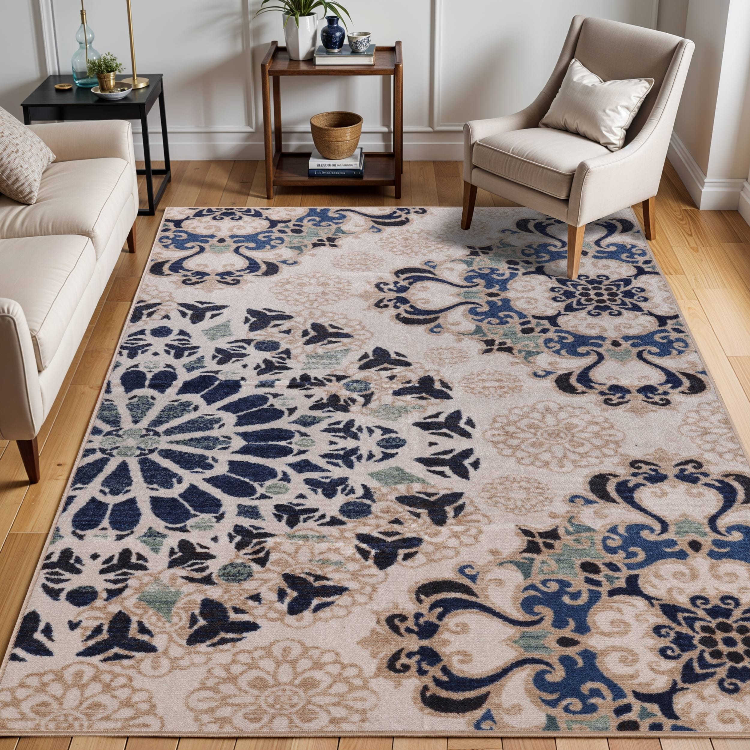 Superior Designer Thalia Printed Area Rug Runner Non Slip 27 X 8