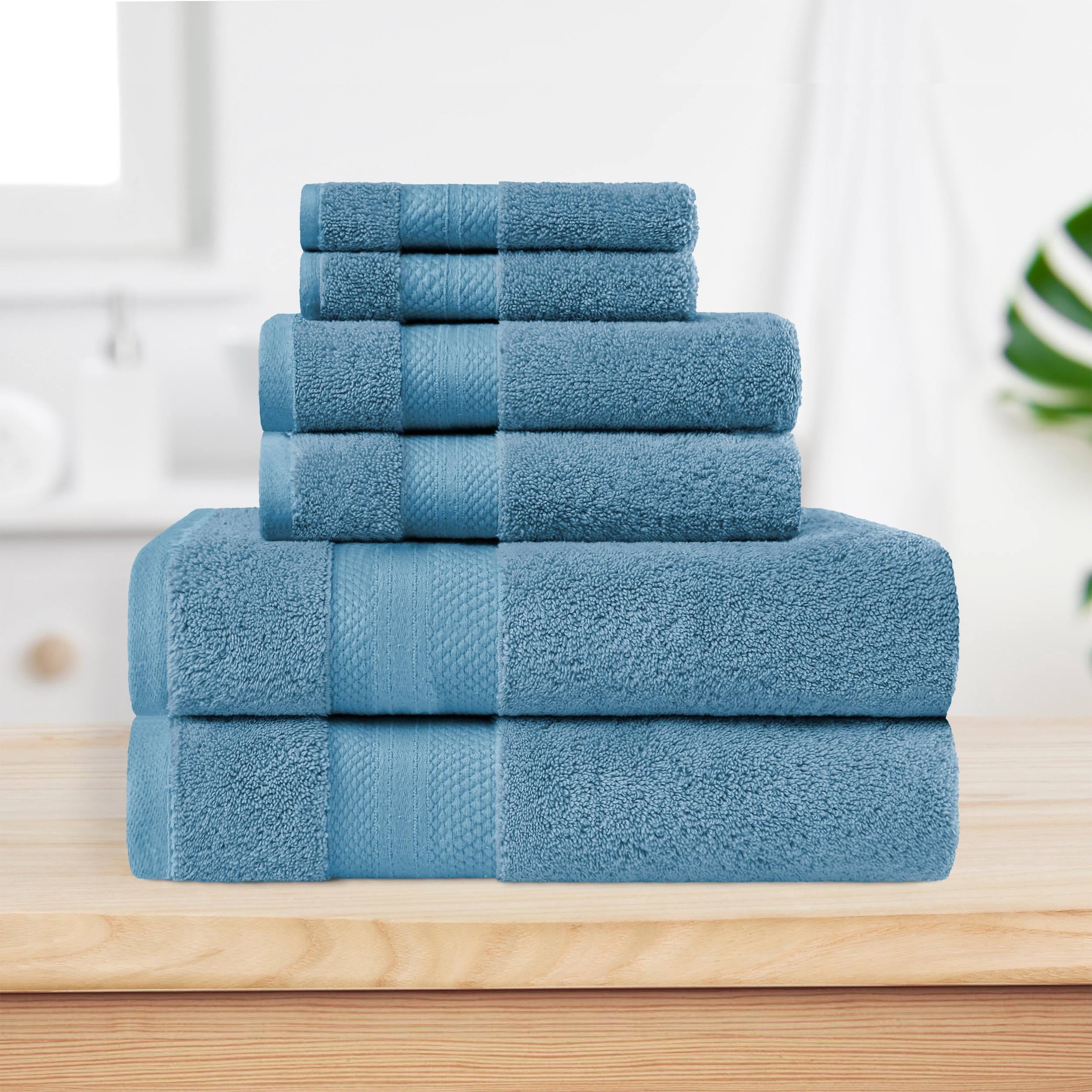 Superior 800 Gsm 100 Percent Turkish Cotton Solid 6 Piece Towel Set