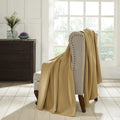 Superior Woven Cotton Textured Throw And Blanket