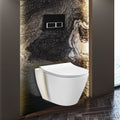 Supreme In Wall Toilet Combo Set 20 Toilet Bowl With Soft Close Seat 2 X 4 Tank And Carrier System Push Buttons Included.