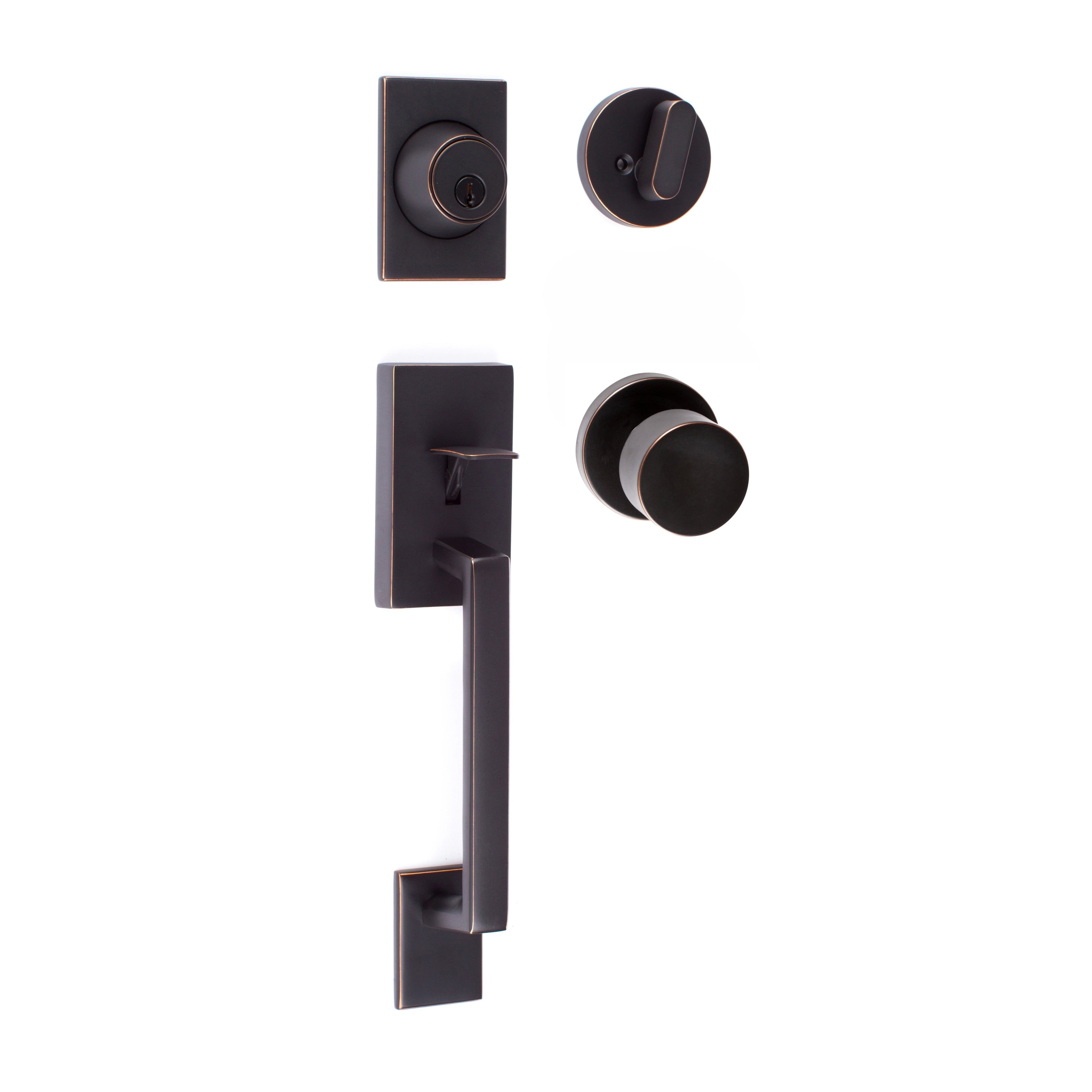 Sure Loc Koln Modern Series Entrance Handleset With Round Thumb Turn