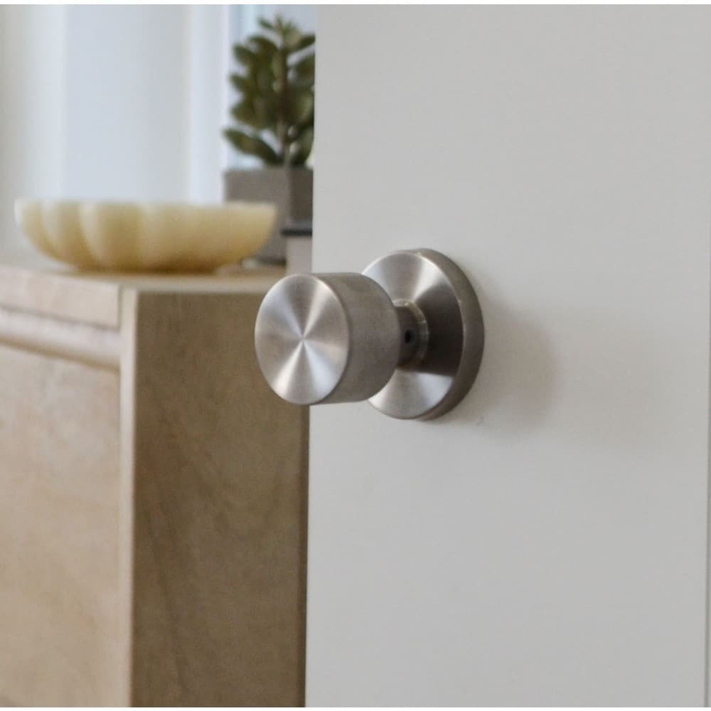 Sure Loc Modern Round Door Knob Satin Stainless