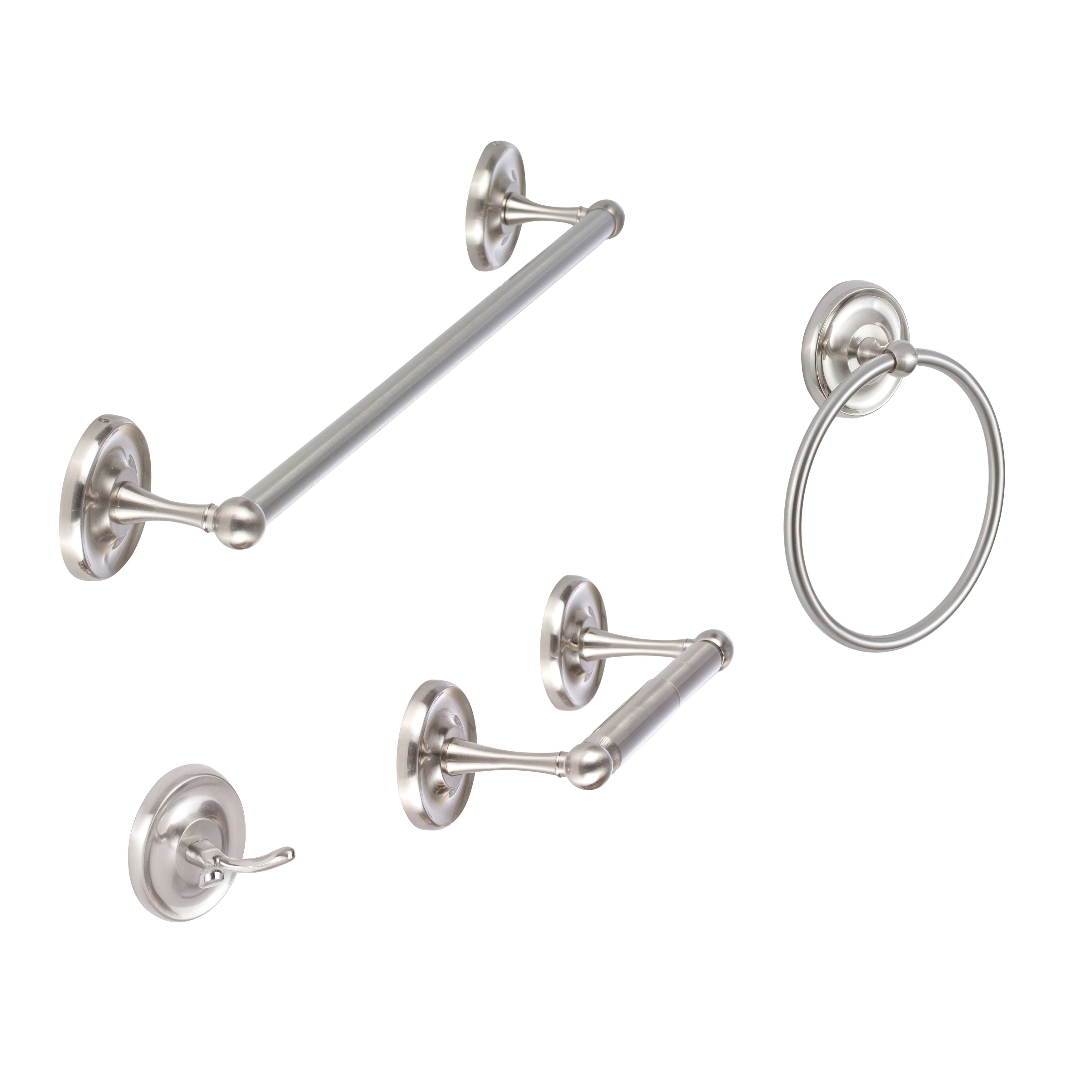 Sure Loc Satin Nickel Pinedale 4 Piece Bathroom Accessory Set