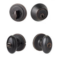 Sure Loc Vintage Bronze Egg Shaped Entry Knob With Keyed Alike Deadbolt