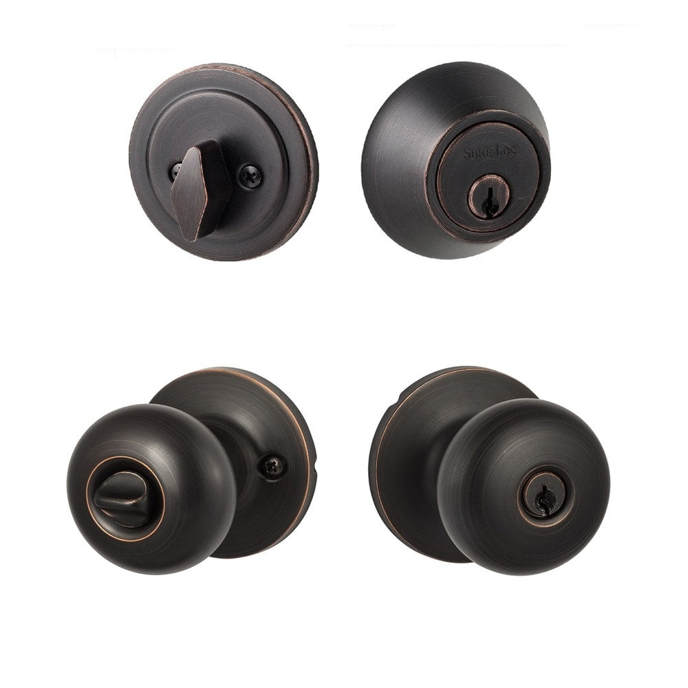 Sure Loc Vintage Bronze Mushroom Shaped Entry Knob With Deadbolt