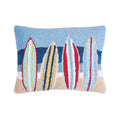 Surfboard Beach Hooked Pillow