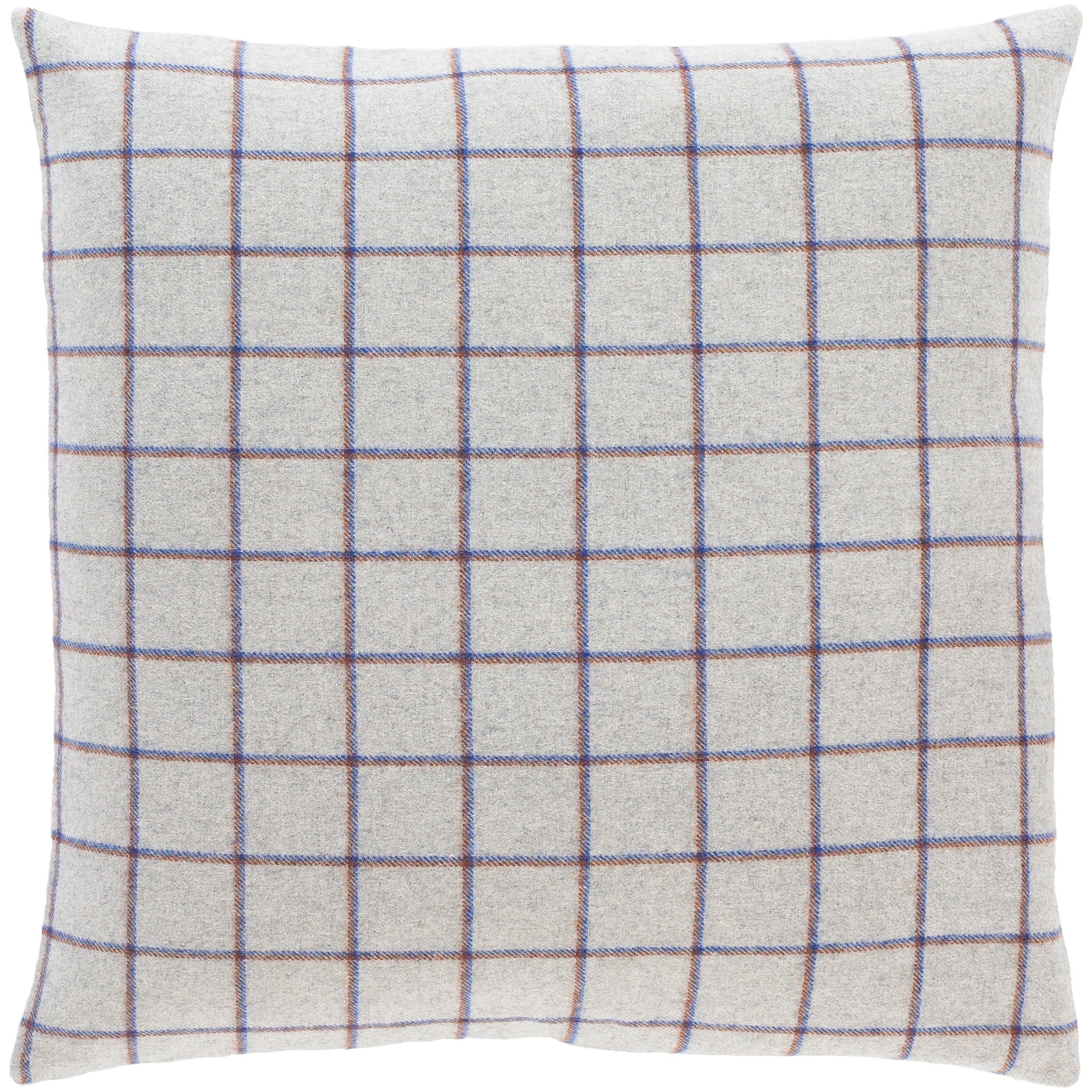 Suri Retro Grey Plaid Throw Pillow