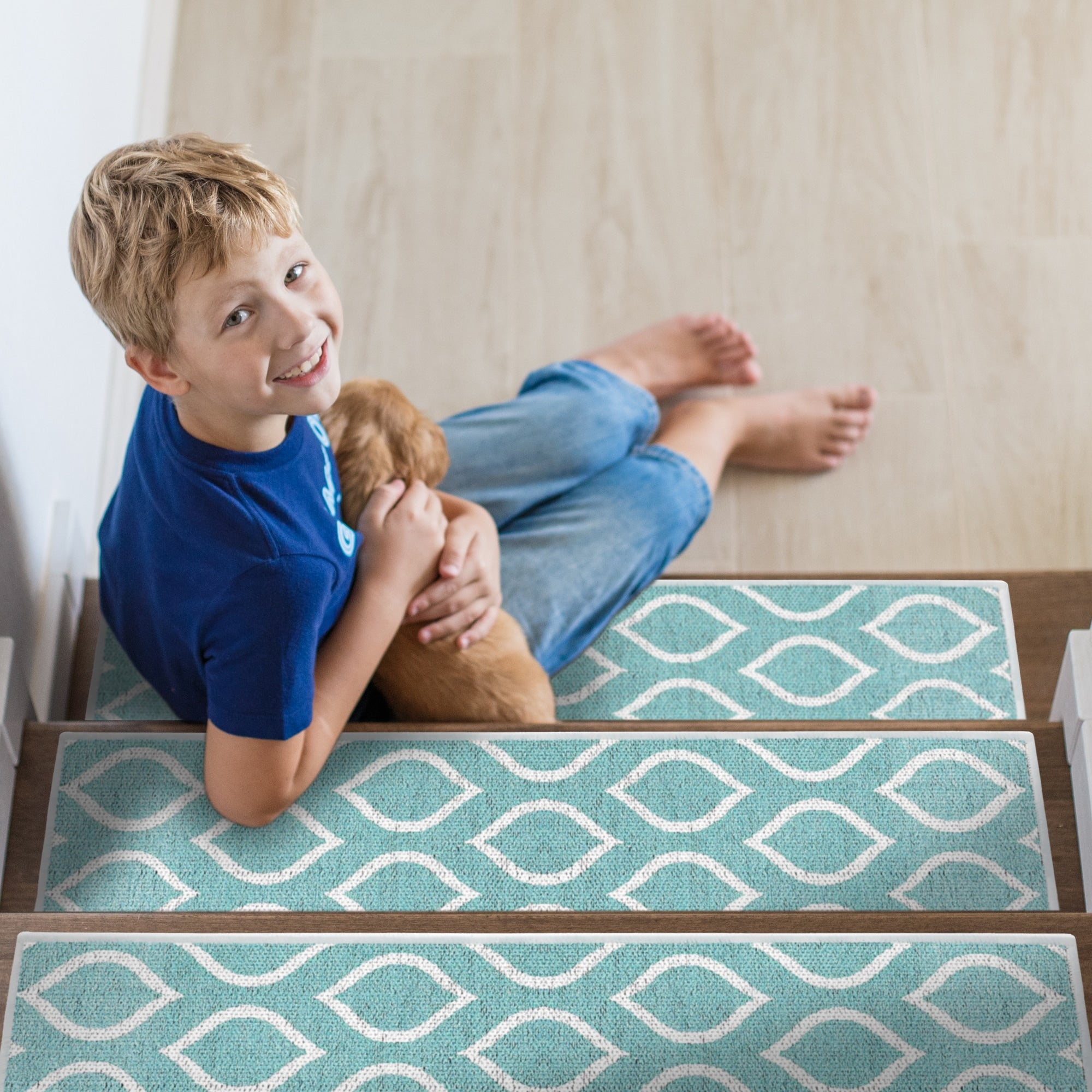 Sussexhome Drop Design 9 X 28 Stair Treads 70 Cotton Anti Slip Carpet Strips For Indoor Stairs With Double Adhesive Tape