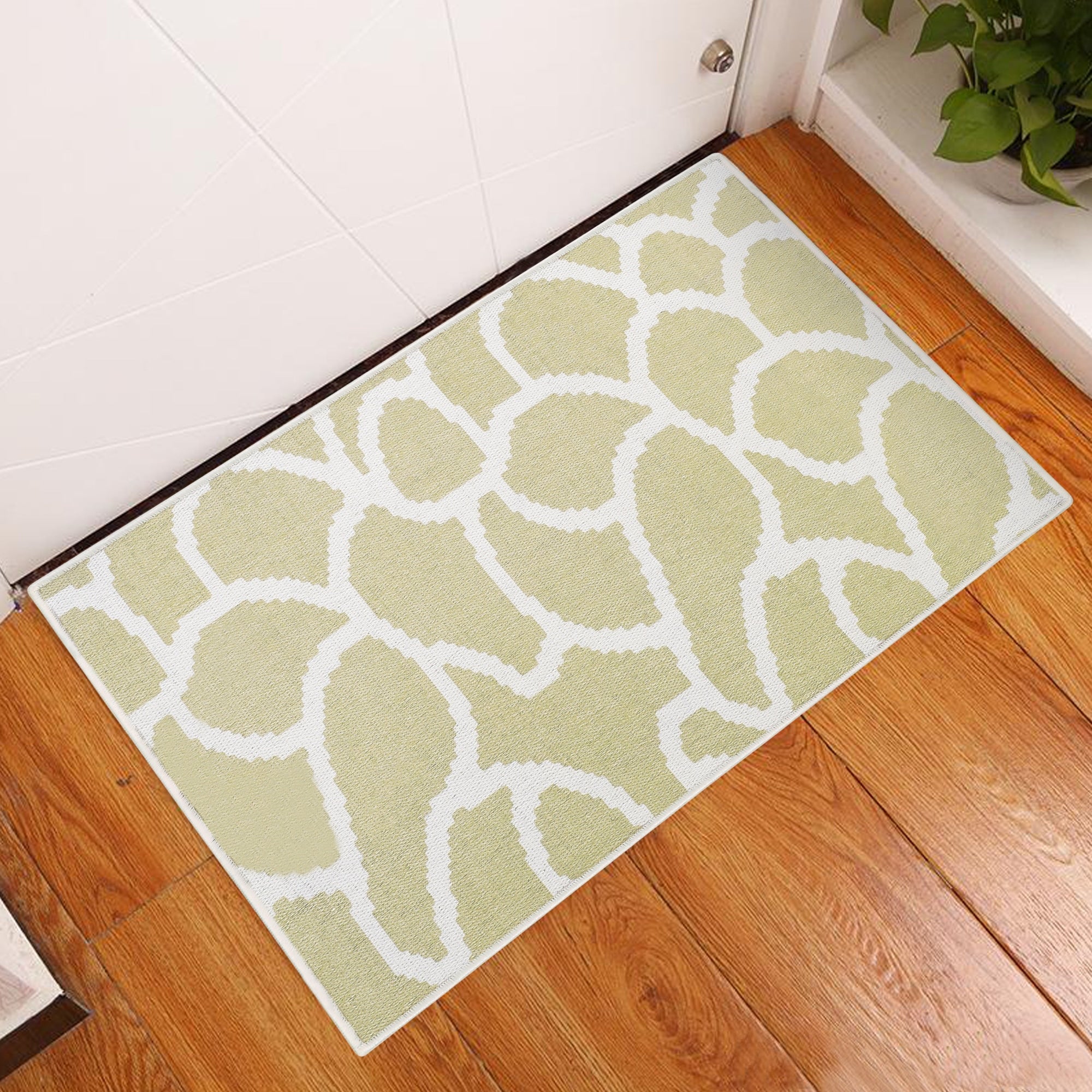 Stone Collection 2 X 3 Foot Rug Runner Thin Non Slip Area Rug Cotton Indoor Rug For Front Door Foyer Rug For Entryway
