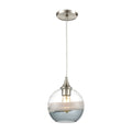 Sutter Creek 8 Inch Wide 1 Light Pendant In Satin Nickel 8In W X 8In D X 10In H