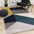 Sovereign Grey Blue Large Geometry Rug