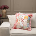 Suzani Patchwork Euro Pillow Pink White Yellow Green Blue Red Orange
