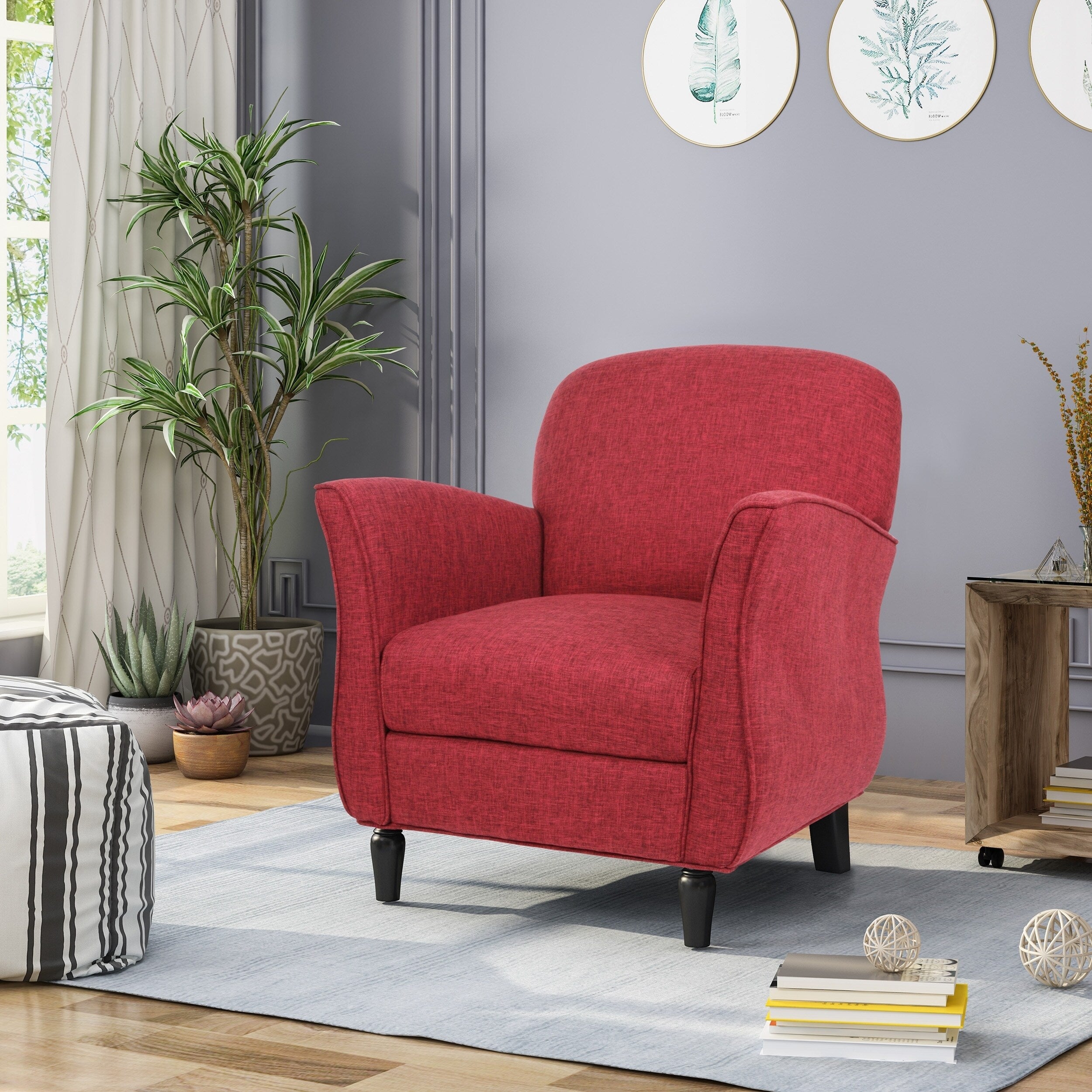 Swainson Traditional Tweed Armchair By Christopher Knight Home