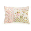 Sweet Blooms 100 Cotton Embroidered Pieced Pillow Sham
