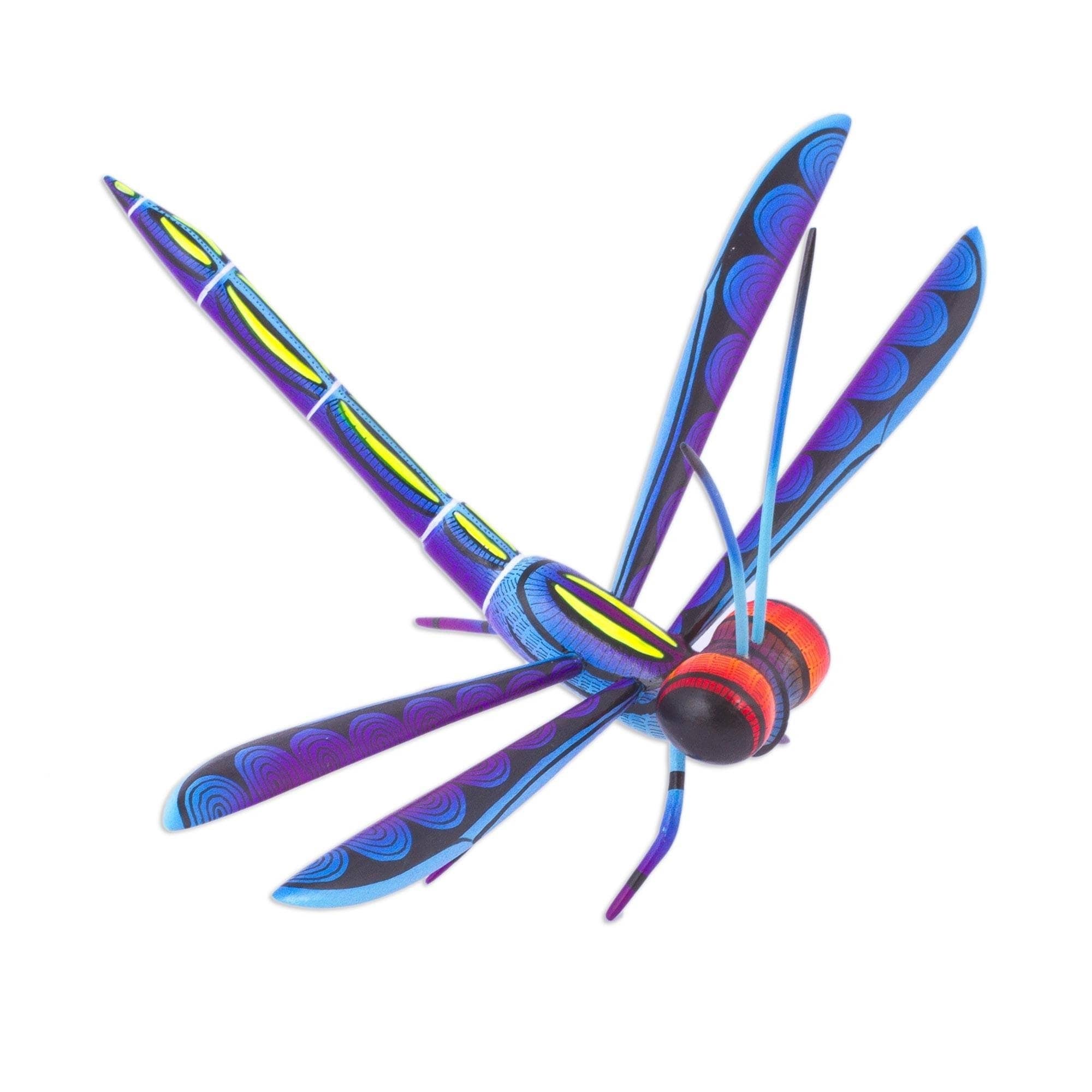 Sweet Freedom In Blue Wood Alebrije Sculpture