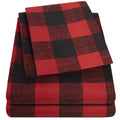 Sweet Home Collection 4 Piece Buffalo Check Sheet Set