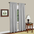 Buffalo Check Grey Cotton Blend Window Curtain Panel