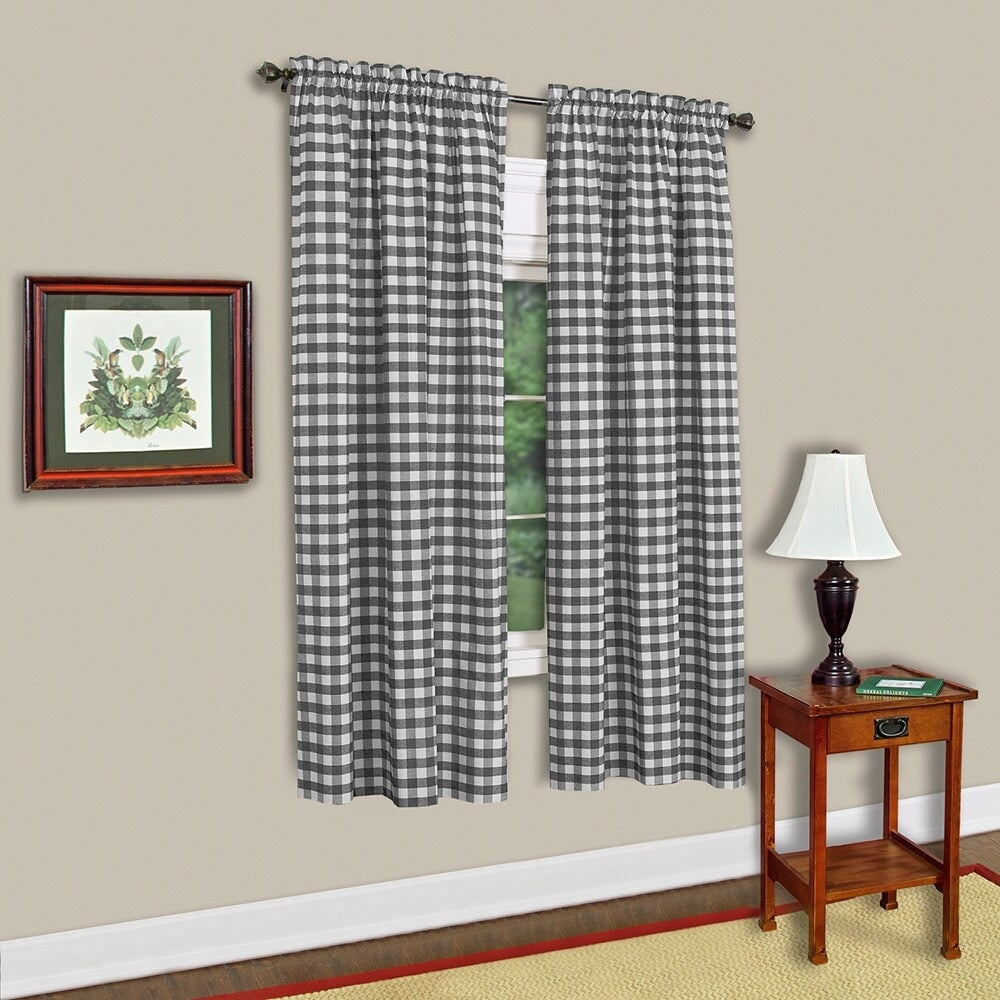 Buffalo Check Assorted Cotton Blended Window Panel 63X43