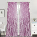 Sweet Home Collection Sheer Voile Waterfall Ruffled Tier 84 Inch Single Curtain Panel 84 Long X 50 Wide