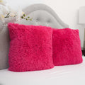 Faux Fur 18 Inch Decorative Throw Pillows Set Of 2