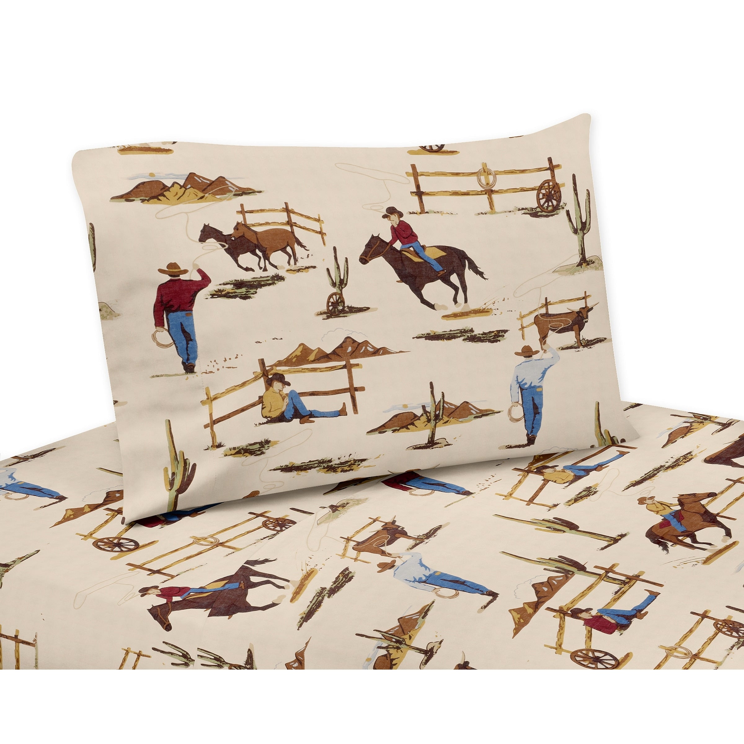 Sweet Jojo Designs 200 Thread Count Wild West Cowboy Sheet Set