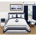 Sweet Jojo Designs Anchors Away 3 Piece Full Queen Size Comforter Set