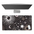 Sweet Jojo Designs Black Star And Moon Boy Girl Unisex Gender Neutral Large Mouse Pad Desk Mat Grey Celestial Sky Stars