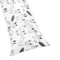 Sweet Jojo Designs Black And White Fox Collection Body Pillow Case