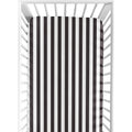 Sweet Jojo Designs Black And White Stripe Fitted Crib Sheet