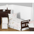 Sweet Jojo Designs Blush Pink Gold And Grey Star And Moon Celestial Collection Girl 5 Piece Toddler Size Comforter Set