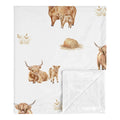 Sweet Jojo Designs Boho Highland Cow Boy Girl Gender Neutral Baby Receiving Security Swaddle Blanket Farm Animal Farmhouse