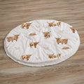 Sweet Jojo Designs Boho Highland Cow Boy Girl Gender Neutral Baby Tummy Time Playmat Farm Animal Watercolor Modern Farmhouse