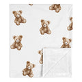 Sweet Jojo Designs Boho Teddy Bear Boy Girl Gender Neutral Baby Receiving Security Swaddle Blanket Brown Watercolor Classic