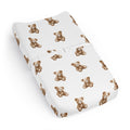 Sweet Jojo Designs Boho Teddy Bear Boy Girl Gender Neutral Changing Pad Cover Sheet Brown Watercolor Wholesome Aesthetic