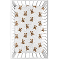 Sweet Jojo Designs Boho Teddy Bear Boy Girl Gender Neutral Fitted Mini Portable Crib Sheet Brown Classic Wholesome Aesthetic