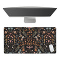 Sweet Jojo Designs Boho Wildflower Vintage Floral Girl Large Mouse Pad Desk Mat Black Orange Bohemian Farmhouse Flower Garden