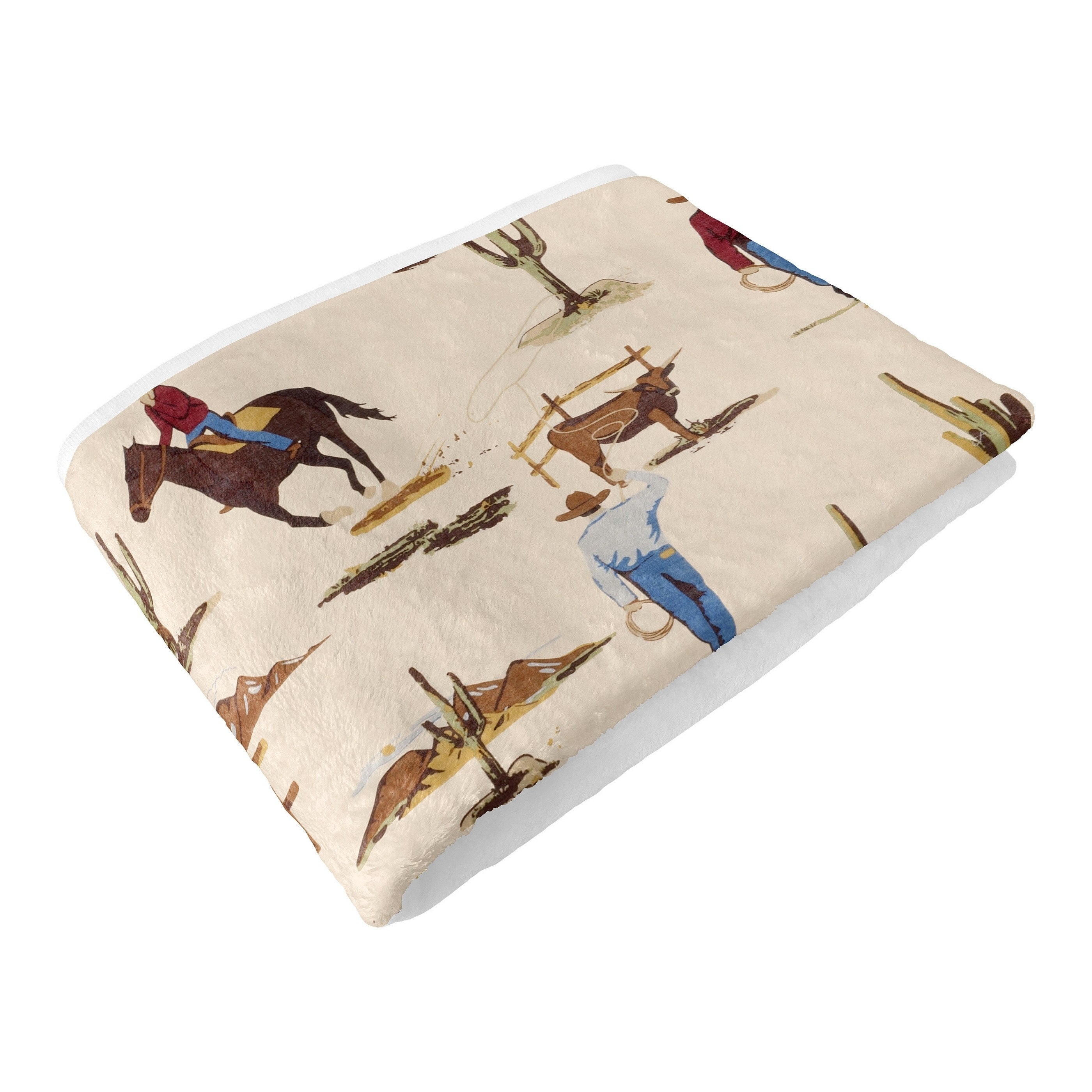 Sweet Jojo Designs Brown Western Cowboy Boy Toddler Blanket Baby Swaddle Wild West Southern Charm Country South Horse Steer