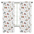 Sweet Jojo Designs Construction Truck 84In Window Treatment Curtain Panel Pair Grey Yellow Red And Blue Transportation