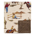 Sweet Jojo Designs Cowboy Wild West Collection Boy Baby Receiving Security Swaddle Blanket Tan And Red