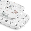 Sweet Jojo Designs Dog Boy Girl Unisex Gender Neutral 2 Pack Baby Bassinet Fitted Sheets Black White Hatch Modern Puppy