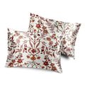 Sweet Jojo Designs Ivory Orange Boho Vintage Floral Girl Decorative Satin Pillowcases 2 Pack Set Bohemian Wildflower Rust