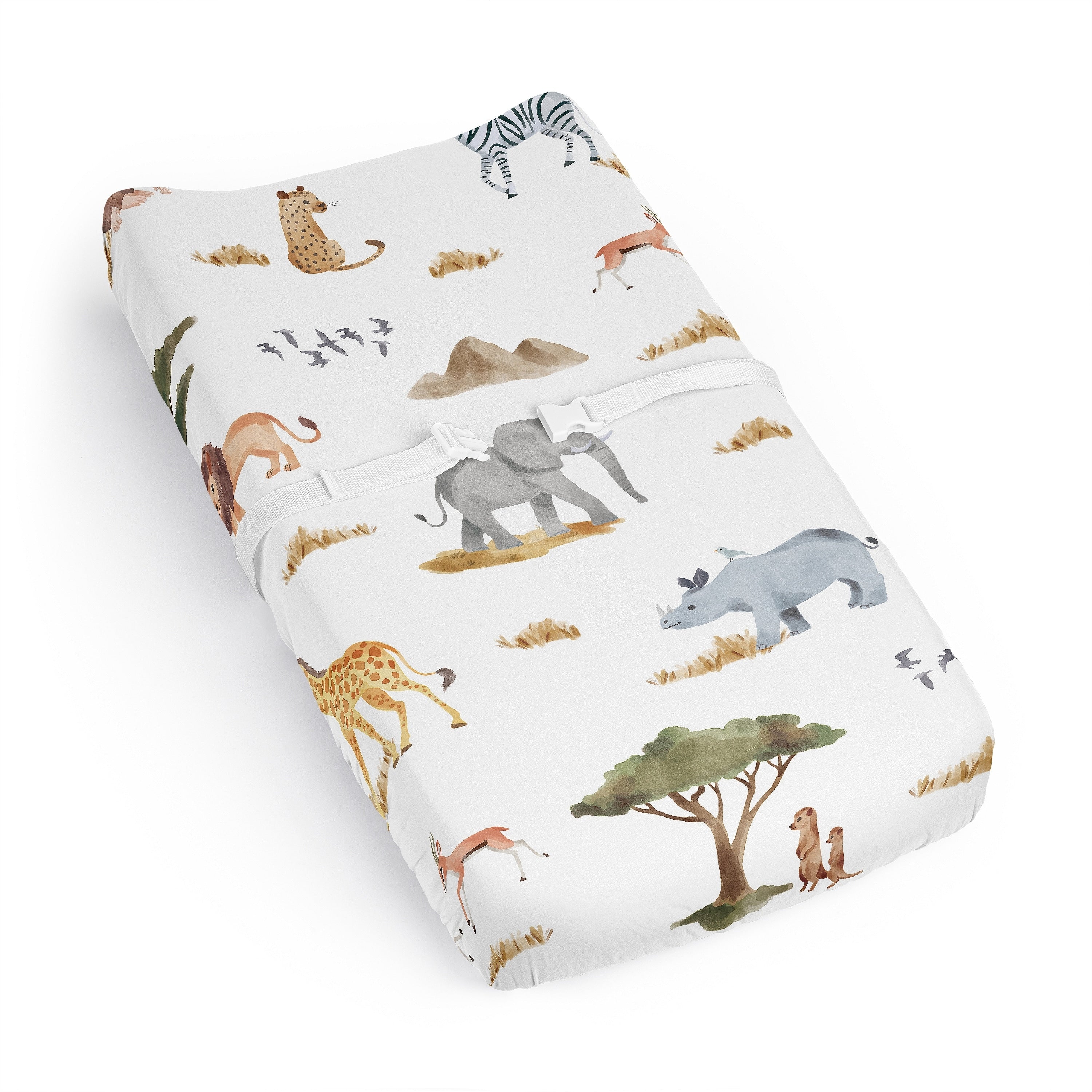 Sweet Jojo Designs Jungle Animals Boy Girl Unisex Gender Neutral Changing Pad Cover Sheet Boho Wildlife Safari Animal Lion