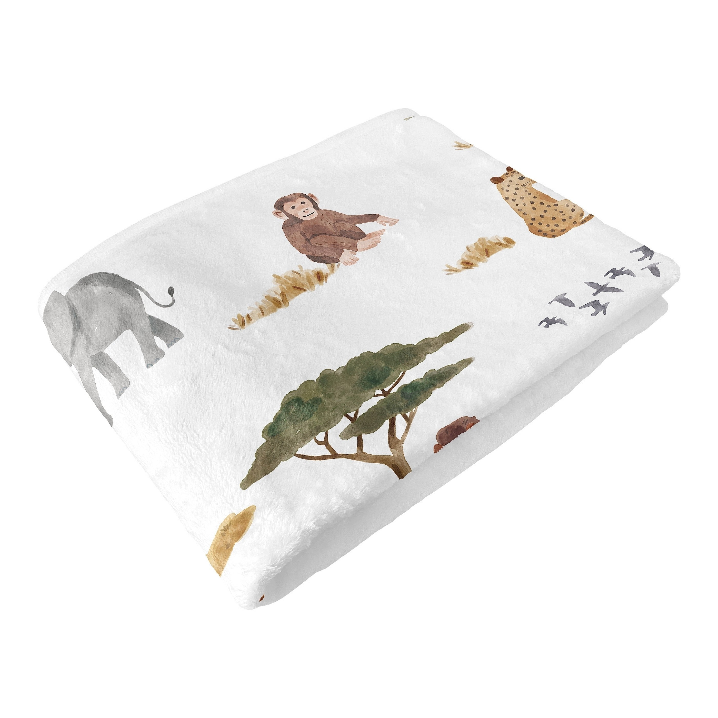Sweet Jojo Designs Jungle Animals Boy Girl Unisex Gender Neutral Toddler Blanket Baby Swaddle Boho Wildlife Safari Animal