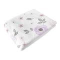 Sweet Jojo Designs Lavender Purple Boho Floral Girl Toddler Blanket Baby Swaddle Bohemian Shabby Chic Watercolor Farmhouse
