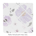 Sweet Jojo Designs Lavender Purple Pink Grey And White Watercolor Floral Collection 13 Inch Fabric Memory Photo Bulletin Board