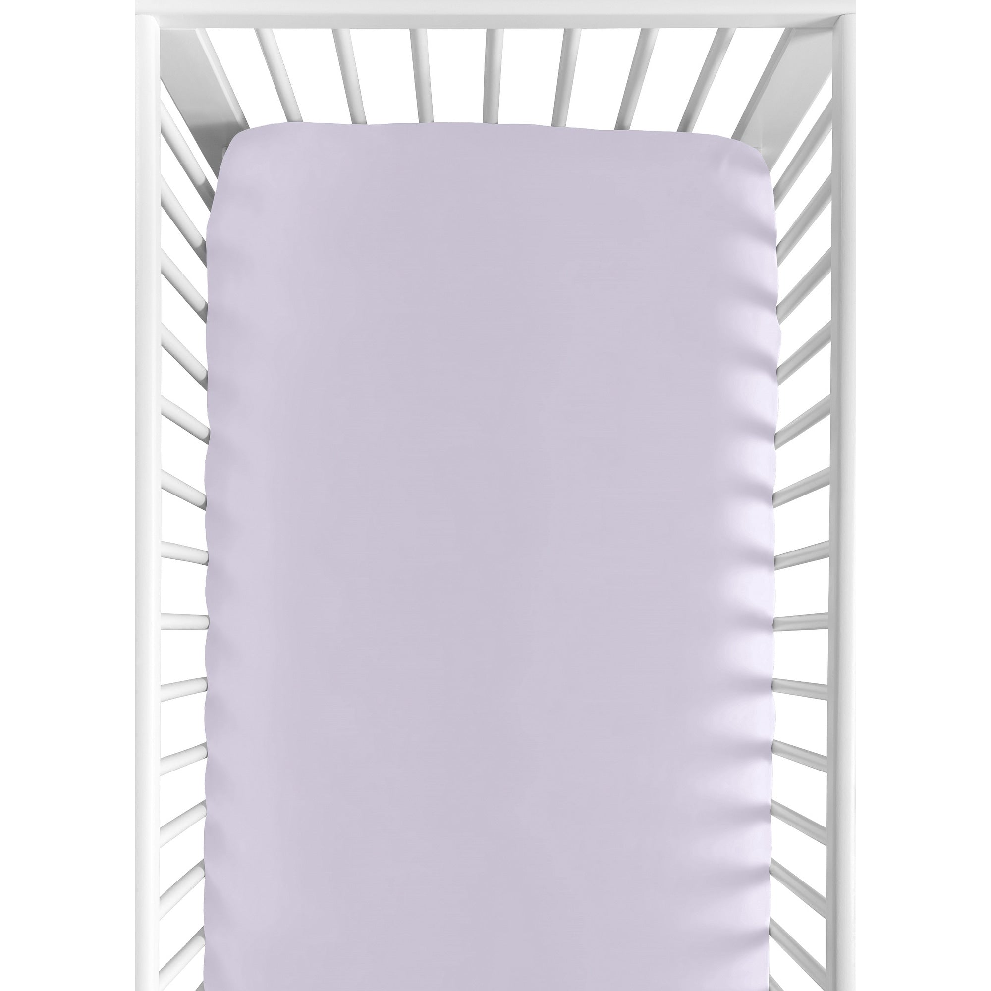 Sweet Jojo Designs Lavender Purple Watercolor Floral Collection Fitted Crib Sheet