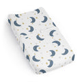 Sweet Jojo Designs Moon And Star Boy Girl Unisex Gender Neutral Changing Pad Cover Sheet Watercolor Celestial Outer Space
